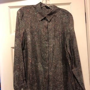 THEORY silk blouse - Speckled, multi-colored L - Like New
